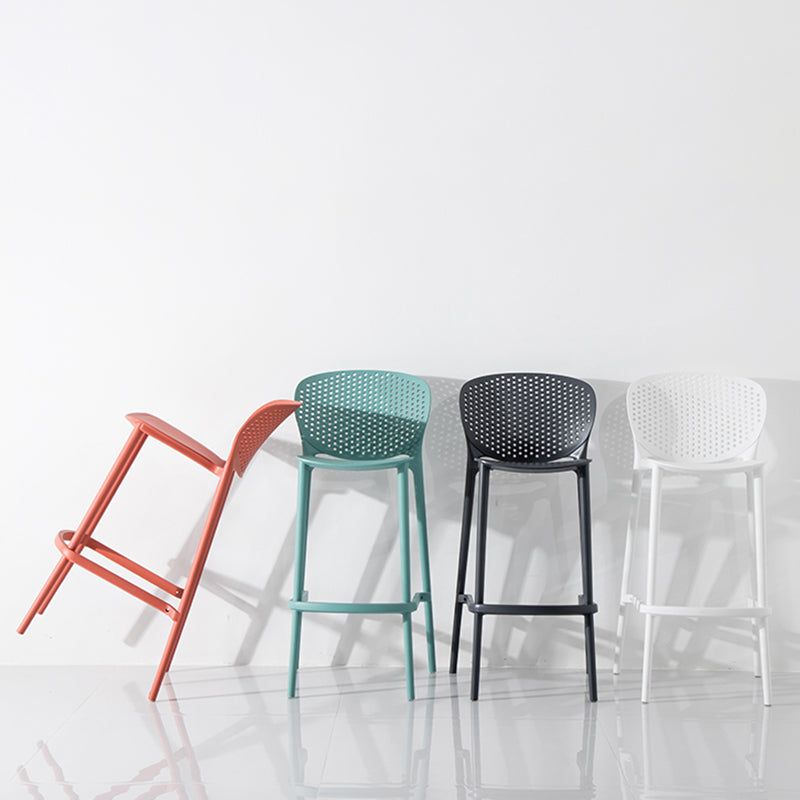 Modern Plastic Counter & Bar Stool Low Back Footrest Stool for Coffee Shop Clearhalo 'Bar Furniture' 'Bar Stools' 'bar_stools' 'furn' 'furn_bar_stools' 'furniture_bar_stools' 'Kitchen & Dining Furniture' 'kitchen&dining_furn' 'kitchen' 'kitchen_furn' Furniture' 4275188