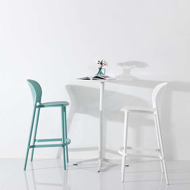 Modern Plastic Counter & Bar Stool Low Back Footrest Stool for Coffee Shop Clearhalo 'Bar Furniture' 'Bar Stools' 'bar_stools' 'furn' 'furn_bar_stools' 'furniture_bar_stools' 'Kitchen & Dining Furniture' 'kitchen&dining_furn' 'kitchen' 'kitchen_furn' Furniture' 4275189