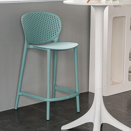 Modern Plastic Counter & Bar Stool Low Back Footrest Stool for Coffee Shop Clearhalo 'Bar Furniture' 'Bar Stools' 'bar_stools' 'furn' 'furn_bar_stools' 'furniture_bar_stools' 'Kitchen & Dining Furniture' 'kitchen&dining_furn' 'kitchen' 'kitchen_furn' Furniture' 4275191