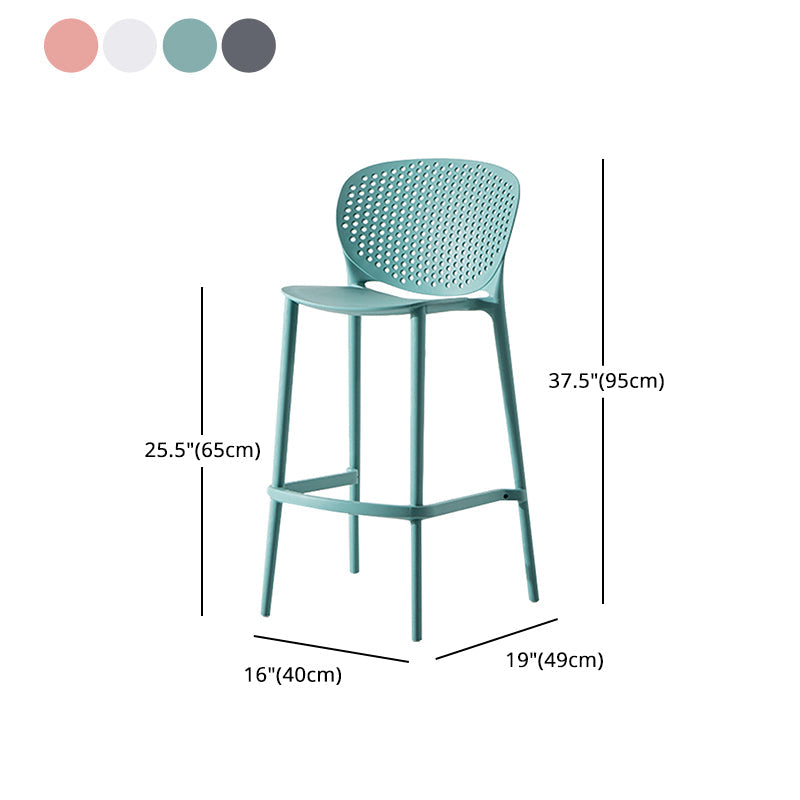 Modern Plastic Counter & Bar Stool Low Back Footrest Stool for Coffee Shop Clearhalo 'Bar Furniture' 'Bar Stools' 'bar_stools' 'furn' 'furn_bar_stools' 'furniture_bar_stools' 'Kitchen & Dining Furniture' 'kitchen&dining_furn' 'kitchen' 'kitchen_furn' Furniture' 4275192