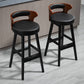 Modern Armless Backrest Counter Stool Wood Household Bar Stool with Cushion Clearhalo 'Bar Furniture' 'Bar Stools' 'bar_stools' 'furn' 'furn_bar_stools' 'furniture_bar_stools' 'Kitchen & Dining Furniture' 'kitchen&dining_furn' 'kitchen' 'kitchen_furn' Furniture' 4275215