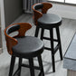 Modern Armless Backrest Counter Stool Wood Household Bar Stool with Cushion Clearhalo 'Bar Furniture' 'Bar Stools' 'bar_stools' 'furn' 'furn_bar_stools' 'furniture_bar_stools' 'Kitchen & Dining Furniture' 'kitchen&dining_furn' 'kitchen' 'kitchen_furn' Furniture' 4275222