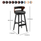 Modern Armless Backrest Counter Stool Wood Household Bar Stool with Cushion Clearhalo 'Bar Furniture' 'Bar Stools' 'bar_stools' 'furn' 'furn_bar_stools' 'furniture_bar_stools' 'Kitchen & Dining Furniture' 'kitchen&dining_furn' 'kitchen' 'kitchen_furn' Furniture' 4275255