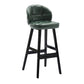 Modern Armless Backrest Counter Stool Wood Household Bar Stool with Pedal and Cushion Blackish Green Black 1 Piece Clearhalo 'Bar Furniture' 'Bar Stools' 'bar_stools' 'furn' 'furn_bar_stools' 'furniture_bar_stools' 'Kitchen & Dining Furniture' 'kitchen&dining_furn' 'kitchen' 'kitchen_furn' Furniture' 4275258