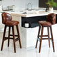 Modern Armless Backrest Counter Stool Wood Household Bar Stool with Pedal and Cushion Clearhalo 'Bar Furniture' 'Bar Stools' 'bar_stools' 'furn' 'furn_bar_stools' 'furniture_bar_stools' 'Kitchen & Dining Furniture' 'kitchen&dining_furn' 'kitchen' 'kitchen_furn' Furniture' 4275259