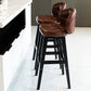 Modern Armless Backrest Counter Stool Wood Household Bar Stool with Pedal and Cushion Clearhalo 'Bar Furniture' 'Bar Stools' 'bar_stools' 'furn' 'furn_bar_stools' 'furniture_bar_stools' 'Kitchen & Dining Furniture' 'kitchen&dining_furn' 'kitchen' 'kitchen_furn' Furniture' 4275261