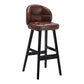 Modern Armless Backrest Counter Stool Wood Household Bar Stool with Pedal and Cushion Clearhalo 'Bar Furniture' 'Bar Stools' 'bar_stools' 'furn' 'furn_bar_stools' 'furniture_bar_stools' 'Kitchen & Dining Furniture' 'kitchen&dining_furn' 'kitchen' 'kitchen_furn' Furniture' 4275264