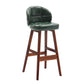 Modern Armless Backrest Counter Stool Wood Household Bar Stool with Pedal and Cushion Blackish Green Brown 1 Piece Clearhalo 'Bar Furniture' 'Bar Stools' 'bar_stools' 'furn' 'furn_bar_stools' 'furniture_bar_stools' 'Kitchen & Dining Furniture' 'kitchen&dining_furn' 'kitchen' 'kitchen_furn' Furniture' 4275275