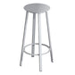 Modern Counter Round Bar Stool Armless Iron Bar Stool with Footrest and Swivel Grey Clearhalo 'Bar Furniture' 'Bar Stools' 'bar_stools' 'furn' 'furn_bar_stools' 'furniture_bar_stools' 'Kitchen & Dining Furniture' 'kitchen&dining_furn' 'kitchen' 'kitchen_furn' Furniture' 4275322