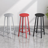 Modern Counter Round Bar Stool Armless Iron Bar Stool with Footrest and Swivel Clearhalo 'Bar Furniture' 'Bar Stools' 'bar_stools' 'furn' 'furn_bar_stools' 'furniture_bar_stools' 'Kitchen & Dining Furniture' 'kitchen&dining_furn' 'kitchen' 'kitchen_furn' Furniture' 4275326