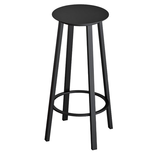 Modern Counter Round Bar Stool Armless Iron Bar Stool with Footrest and Swivel Clearhalo 'Bar Furniture' 'Bar Stools' 'bar_stools' 'furn' 'furn_bar_stools' 'furniture_bar_stools' 'Kitchen & Dining Furniture' 'kitchen&dining_furn' 'kitchen' 'kitchen_furn' Furniture' 4275328