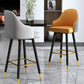 Modern Armless Backrest Counter Stool Steel Household Bar Stool with Pedal and Cushion Clearhalo 'Bar Furniture' 'Bar Stools' 'bar_stools' 'furn' 'furn_bar_stools' 'furniture_bar_stools' 'Kitchen & Dining Furniture' 'kitchen&dining_furn' 'kitchen' 'kitchen_furn' Furniture' 4275332
