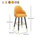 Modern Armless Backrest Counter Stool Steel Household Bar Stool with Pedal and Cushion Clearhalo 'Bar Furniture' 'Bar Stools' 'bar_stools' 'furn' 'furn_bar_stools' 'furniture_bar_stools' 'Kitchen & Dining Furniture' 'kitchen&dining_furn' 'kitchen' 'kitchen_furn' Furniture' 4275397