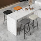 Glam Counter Bar Stool Armless Leather Rectangle Bar Stool with Footrest Clearhalo 'Bar Furniture' 'Bar Stools' 'bar_stools' 'furn' 'furn_bar_stools' 'furniture_bar_stools' 'Kitchen & Dining Furniture' 'kitchen&dining_furn' 'kitchen' 'kitchen_furn' Furniture' 4275445