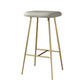 Glam Counter Bar Stool Armless Leather Rectangle Bar Stool with Footrest Gold Gray Counter Stool(26"H) Clearhalo 'Bar Furniture' 'Bar Stools' 'bar_stools' 'furn' 'furn_bar_stools' 'furniture_bar_stools' 'Kitchen & Dining Furniture' 'kitchen&dining_furn' 'kitchen' 'kitchen_furn' Furniture' 4275450