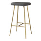 Glam Counter Bar Stool Armless Leather Rectangle Bar Stool with Footrest Gold Dark Gray Bar Stool(30"H) Clearhalo 'Bar Furniture' 'Bar Stools' 'bar_stools' 'furn' 'furn_bar_stools' 'furniture_bar_stools' 'Kitchen & Dining Furniture' 'kitchen&dining_furn' 'kitchen' 'kitchen_furn' Furniture' 4275471