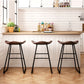 Glam Counter Bar Stool Armless Leather Indoor Bar Stool with Footrest Iron Base Clearhalo 'Bar Furniture' 'Bar Stools' 'bar_stools' 'furn' 'furn_bar_stools' 'furniture_bar_stools' 'Kitchen & Dining Furniture' 'kitchen&dining_furn' 'kitchen' 'kitchen_furn' Furniture' 4275481