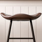 Glam Counter Bar Stool Armless Leather Indoor Bar Stool with Footrest Iron Base Clearhalo 'Bar Furniture' 'Bar Stools' 'bar_stools' 'furn' 'furn_bar_stools' 'furniture_bar_stools' 'Kitchen & Dining Furniture' 'kitchen&dining_furn' 'kitchen' 'kitchen_furn' Furniture' 4275487