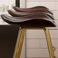 Glam Counter Bar Stool Armless Leather Indoor Bar Stool with Footrest Iron Base Clearhalo 'Bar Furniture' 'Bar Stools' 'bar_stools' 'furn' 'furn_bar_stools' 'furniture_bar_stools' 'Kitchen & Dining Furniture' 'kitchen&dining_furn' 'kitchen' 'kitchen_furn' Furniture' 4275488