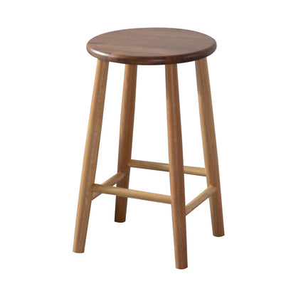 Modern Round Counter Bar Stool Armless Wood Indoor Bar Stool with Footrest Short Stool(18"H) Clearhalo 'Bar Furniture' 'Bar Stools' 'bar_stools' 'furn' 'furn_bar_stools' 'furniture_bar_stools' 'Kitchen & Dining Furniture' 'kitchen&dining_furn' 'kitchen' 'kitchen_furn' Furniture' 4275492