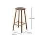 Modern Round Counter Bar Stool Armless Wood Indoor Bar Stool with Footrest Clearhalo 'Bar Furniture' 'Bar Stools' 'bar_stools' 'furn' 'furn_bar_stools' 'furniture_bar_stools' 'Kitchen & Dining Furniture' 'kitchen&dining_furn' 'kitchen' 'kitchen_furn' Furniture' 4275502