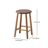 Modern Round Counter Bar Stool Armless Wood Indoor Bar Stool with Footrest Clearhalo 'Bar Furniture' 'Bar Stools' 'bar_stools' 'furn' 'furn_bar_stools' 'furniture_bar_stools' 'Kitchen & Dining Furniture' 'kitchen&dining_furn' 'kitchen' 'kitchen_furn' Furniture' 4275503