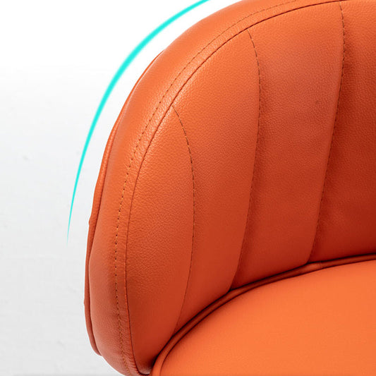 Contemporary Faux Leather Bar Stool Footrest Low Back Adjustable Height Swivel Stool Clearhalo 'Bar Furniture' 'Bar Stools' 'bar_stools' 'furn' 'furn_bar_stools' 'furniture_bar_stools' 'Kitchen & Dining Furniture' 'kitchen&dining_furn' 'kitchen' 'kitchen_furn' Furniture' 4275575