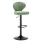 Contemporary Faux Leather Bar Stool Footrest Low Back Adjustable Height Swivel Stool Green 1 Piece Clearhalo 'Bar Furniture' 'Bar Stools' 'bar_stools' 'furn' 'furn_bar_stools' 'furniture_bar_stools' 'Kitchen & Dining Furniture' 'kitchen&dining_furn' 'kitchen' 'kitchen_furn' Furniture' 4275578