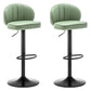 Contemporary Faux Leather Bar Stool Footrest Low Back Adjustable Height Swivel Stool Mint Green 2 Piece Set Clearhalo 'Bar Furniture' 'Bar Stools' 'bar_stools' 'furn' 'furn_bar_stools' 'furniture_bar_stools' 'Kitchen & Dining Furniture' 'kitchen&dining_furn' 'kitchen' 'kitchen_furn' Furniture' 4275591