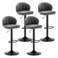 Contemporary Faux Leather Bar Stool Footrest Low Back Adjustable Height Swivel Stool Dark Gray 4 Piece Set Clearhalo 'Bar Furniture' 'Bar Stools' 'bar_stools' 'furn' 'furn_bar_stools' 'furniture_bar_stools' 'Kitchen & Dining Furniture' 'kitchen&dining_furn' 'kitchen' 'kitchen_furn' Furniture' 4275598