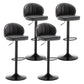 Contemporary Faux Leather Bar Stool Footrest Low Back Adjustable Height Swivel Stool Matte Black 4 Piece Set Clearhalo 'Bar Furniture' 'Bar Stools' 'bar_stools' 'furn' 'furn_bar_stools' 'furniture_bar_stools' 'Kitchen & Dining Furniture' 'kitchen&dining_furn' 'kitchen' 'kitchen_furn' Furniture' 4275600