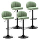 Contemporary Faux Leather Bar Stool Footrest Low Back Adjustable Height Swivel Stool Mint Green 4 Piece Set Clearhalo 'Bar Furniture' 'Bar Stools' 'bar_stools' 'furn' 'furn_bar_stools' 'furniture_bar_stools' 'Kitchen & Dining Furniture' 'kitchen&dining_furn' 'kitchen' 'kitchen_furn' Furniture' 4275601