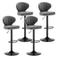 Contemporary Faux Leather Bar Stool Footrest Low Back Adjustable Height Swivel Stool Grey 4 Piece Set Clearhalo 'Bar Furniture' 'Bar Stools' 'bar_stools' 'furn' 'furn_bar_stools' 'furniture_bar_stools' 'Kitchen & Dining Furniture' 'kitchen&dining_furn' 'kitchen' 'kitchen_furn' Furniture' 4275603