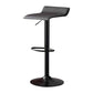 Modern Adjustable Swivel Bar Stool Footrest Low Back Faux Leather Bar Stool Black 1 Piece Clearhalo 'Bar Furniture' 'Bar Stools' 'bar_stools' 'furn' 'furn_bar_stools' 'furniture_bar_stools' 'Kitchen & Dining Furniture' 'kitchen&dining_furn' 'kitchen' 'kitchen_furn' Furniture' 4275611