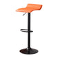 Modern Adjustable Swivel Bar Stool Footrest Low Back Faux Leather Bar Stool Orange 1 Piece Clearhalo 'Bar Furniture' 'Bar Stools' 'bar_stools' 'furn' 'furn_bar_stools' 'furniture_bar_stools' 'Kitchen & Dining Furniture' 'kitchen&dining_furn' 'kitchen' 'kitchen_furn' Furniture' 4275615