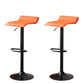 Modern Adjustable Swivel Bar Stool Footrest Low Back Faux Leather Bar Stool Orange 2 Piece Set Clearhalo 'Bar Furniture' 'Bar Stools' 'bar_stools' 'furn' 'furn_bar_stools' 'furniture_bar_stools' 'Kitchen & Dining Furniture' 'kitchen&dining_furn' 'kitchen' 'kitchen_furn' Furniture' 4275627