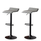 Modern Adjustable Swivel Bar Stool Footrest Low Back Faux Leather Bar Stool Grey 2 Piece Set Clearhalo 'Bar Furniture' 'Bar Stools' 'bar_stools' 'furn' 'furn_bar_stools' 'furniture_bar_stools' 'Kitchen & Dining Furniture' 'kitchen&dining_furn' 'kitchen' 'kitchen_furn' Furniture' 4275630