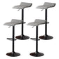 Modern Adjustable Swivel Bar Stool Footrest Low Back Faux Leather Bar Stool Grey 4 Piece Set Clearhalo 'Bar Furniture' 'Bar Stools' 'bar_stools' 'furn' 'furn_bar_stools' 'furniture_bar_stools' 'Kitchen & Dining Furniture' 'kitchen&dining_furn' 'kitchen' 'kitchen_furn' Furniture' 4275637