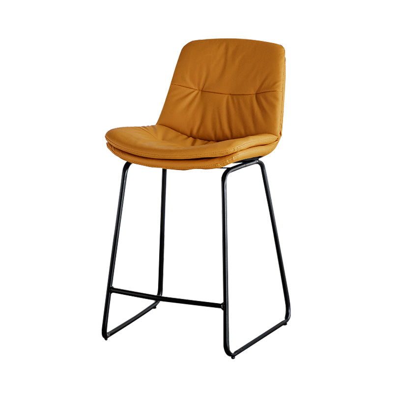Modern PU Upholstery Bar Stool Low Back Arm-less Counter-height Indoor Stool Clearhalo 'Bar Furniture' 'Bar Stools' 'bar_stools' 'furn' 'furn_bar_stools' 'furniture_bar_stools' 'Kitchen & Dining Furniture' 'kitchen&dining_furn' 'kitchen' 'kitchen_furn' Furniture' 4275649