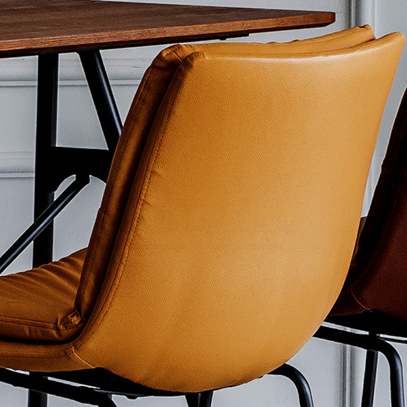 Modern PU Upholstery Bar Stool Low Back Arm-less Counter-height Indoor Stool Clearhalo 'Bar Furniture' 'Bar Stools' 'bar_stools' 'furn' 'furn_bar_stools' 'furniture_bar_stools' 'Kitchen & Dining Furniture' 'kitchen&dining_furn' 'kitchen' 'kitchen_furn' Furniture' 4275650