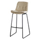 Modern PU Upholstery Bar Stool Low Back Arm-less Counter-height Indoor Stool Off-White 1 Piece Bar Stool(30"H) Clearhalo 'Bar Furniture' 'Bar Stools' 'bar_stools' 'furn' 'furn_bar_stools' 'furniture_bar_stools' 'Kitchen & Dining Furniture' 'kitchen&dining_furn' 'kitchen' 'kitchen_furn' Furniture' 4275658