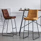 Modern PU Upholstery Bar Stool Low Back Arm-less Counter-height Indoor Stool Clearhalo 'Bar Furniture' 'Bar Stools' 'bar_stools' 'furn' 'furn_bar_stools' 'furniture_bar_stools' 'Kitchen & Dining Furniture' 'kitchen&dining_furn' 'kitchen' 'kitchen_furn' Furniture' 4275659