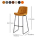 Modern PU Upholstery Bar Stool Low Back Arm-less Counter-height Indoor Stool Clearhalo 'Bar Furniture' 'Bar Stools' 'bar_stools' 'furn' 'furn_bar_stools' 'furniture_bar_stools' 'Kitchen & Dining Furniture' 'kitchen&dining_furn' 'kitchen' 'kitchen_furn' Furniture' 4275694