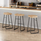 Wood Modern Bar Stool Backless Natural Contoured Seat Stool with Iron Legs Clearhalo 'Bar Furniture' 'Bar Stools' 'bar_stools' 'furn' 'furn_bar_stools' 'furniture_bar_stools' 'Kitchen & Dining Furniture' 'kitchen&dining_furn' 'kitchen' 'kitchen_furn' Furniture' 4275695