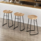 Wood Modern Bar Stool Backless Natural Contoured Seat Stool with Iron Legs Clearhalo 'Bar Furniture' 'Bar Stools' 'bar_stools' 'furn' 'furn_bar_stools' 'furniture_bar_stools' 'Kitchen & Dining Furniture' 'kitchen&dining_furn' 'kitchen' 'kitchen_furn' Furniture' 4275700