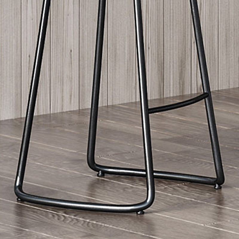 Wood Modern Bar Stool Backless Natural Contoured Seat Stool with Iron Legs Clearhalo 'Bar Furniture' 'Bar Stools' 'bar_stools' 'furn' 'furn_bar_stools' 'furniture_bar_stools' 'Kitchen & Dining Furniture' 'kitchen&dining_furn' 'kitchen' 'kitchen_furn' Furniture' 4275708