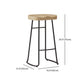 Wood Modern Bar Stool Backless Natural Contoured Seat Stool with Iron Legs Clearhalo 'Bar Furniture' 'Bar Stools' 'bar_stools' 'furn' 'furn_bar_stools' 'furniture_bar_stools' 'Kitchen & Dining Furniture' 'kitchen&dining_furn' 'kitchen' 'kitchen_furn' Furniture' 4275718