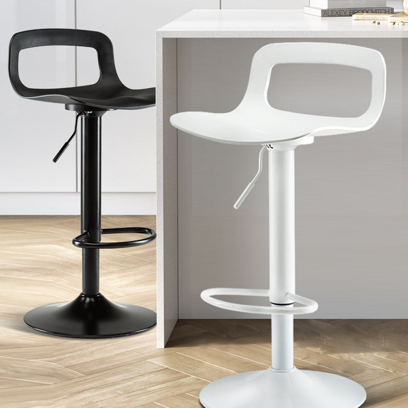 Modern Footrest Bar Stool Plastic Low Back Bucket Indoor Swivel Counter Stool Clearhalo 'Bar Furniture' 'Bar Stools' 'bar_stools' 'furn' 'furn_bar_stools' 'furniture_bar_stools' 'Kitchen & Dining Furniture' 'kitchen&dining_furn' 'kitchen' 'kitchen_furn' Furniture' 4275719