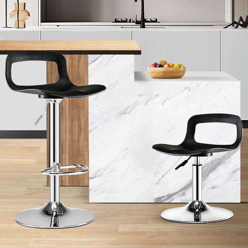 Modern Footrest Bar Stool Plastic Low Back Bucket Indoor Swivel Counter Stool Clearhalo 'Bar Furniture' 'Bar Stools' 'bar_stools' 'furn' 'furn_bar_stools' 'furniture_bar_stools' 'Kitchen & Dining Furniture' 'kitchen&dining_furn' 'kitchen' 'kitchen_furn' Furniture' 4275721
