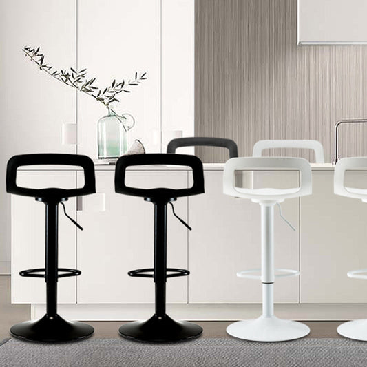 Modern Footrest Bar Stool Plastic Low Back Bucket Indoor Swivel Counter Stool Clearhalo 'Bar Furniture' 'Bar Stools' 'bar_stools' 'furn' 'furn_bar_stools' 'furniture_bar_stools' 'Kitchen & Dining Furniture' 'kitchen&dining_furn' 'kitchen' 'kitchen_furn' Furniture' 4275725